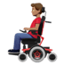 👨🏽‍🦼 man in motorized wheelchair: medium skin tone display on Apple